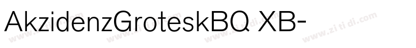 AkzidenzGroteskBQ XB字体转换